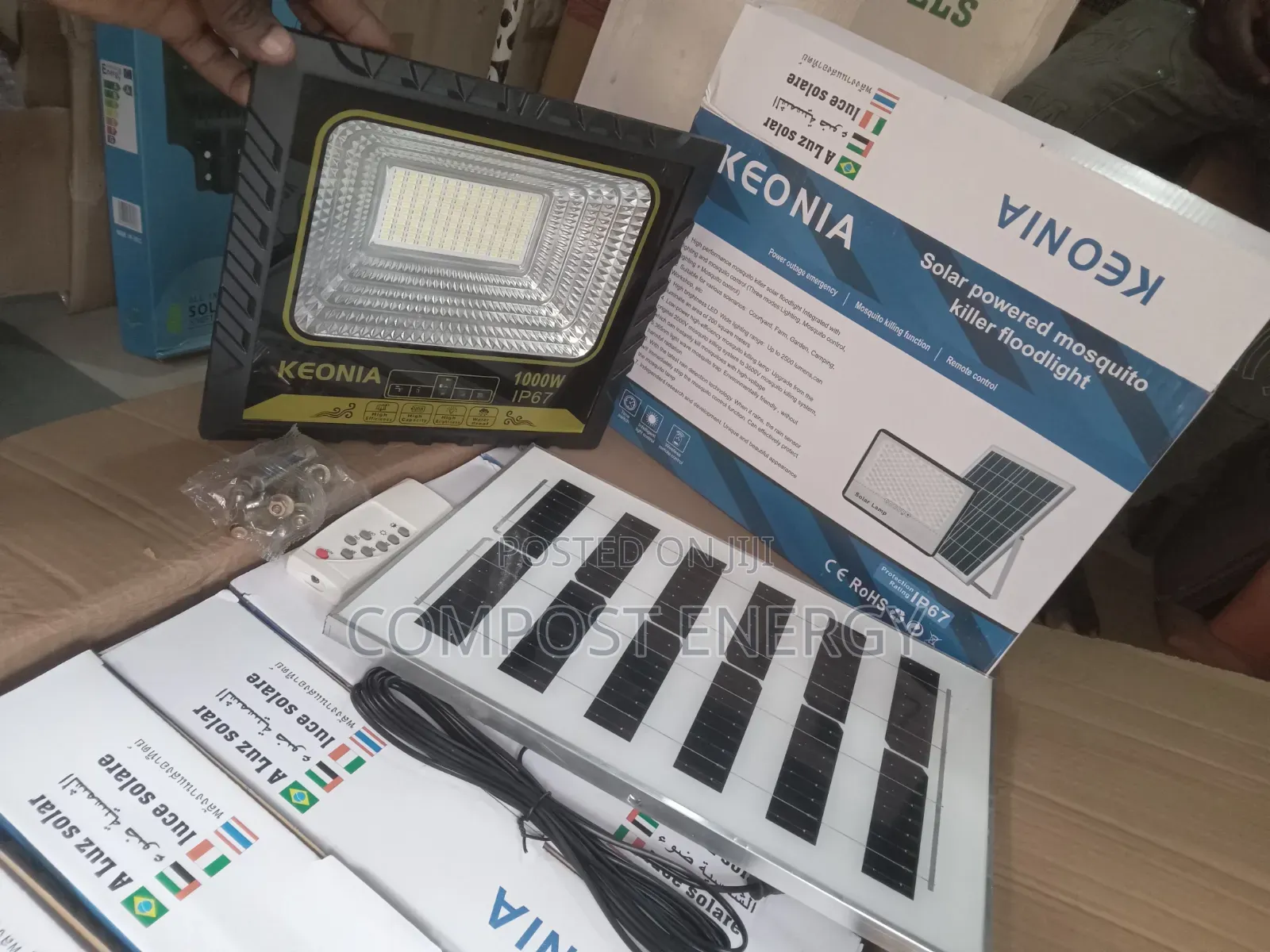 Mosquito Killer Floodlight 1000w With Panel and Remote