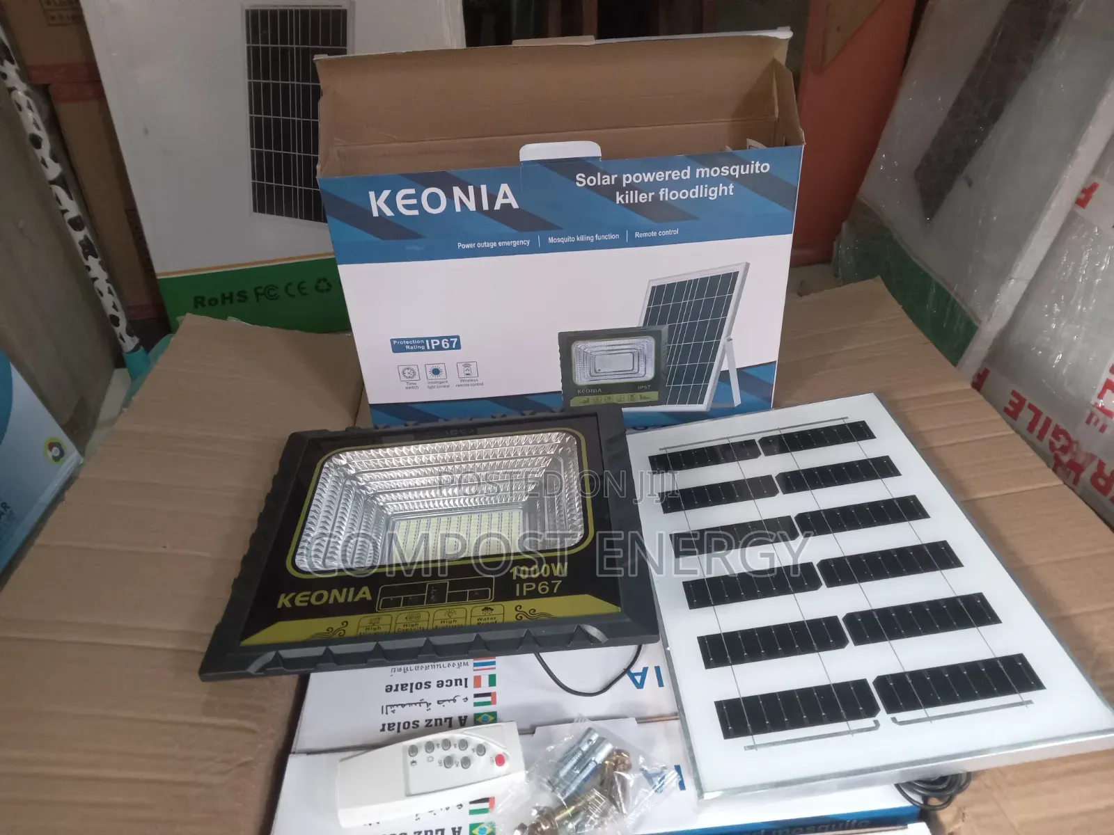 Mosquito Killer Floodlight 1000w With Panel and Remote