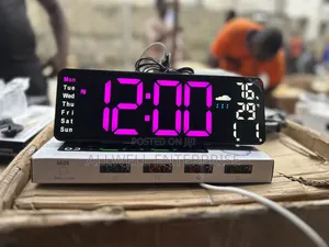 Led Desktop Clock 6628 With Weather Display