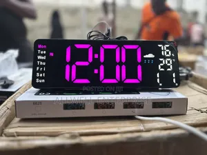 Led Desktop Clock 6628 With Weather Display