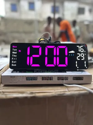 Led Desktop Clock 6628 With Weather Display