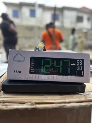 Led Desktop Clock 6628 With Weather Display