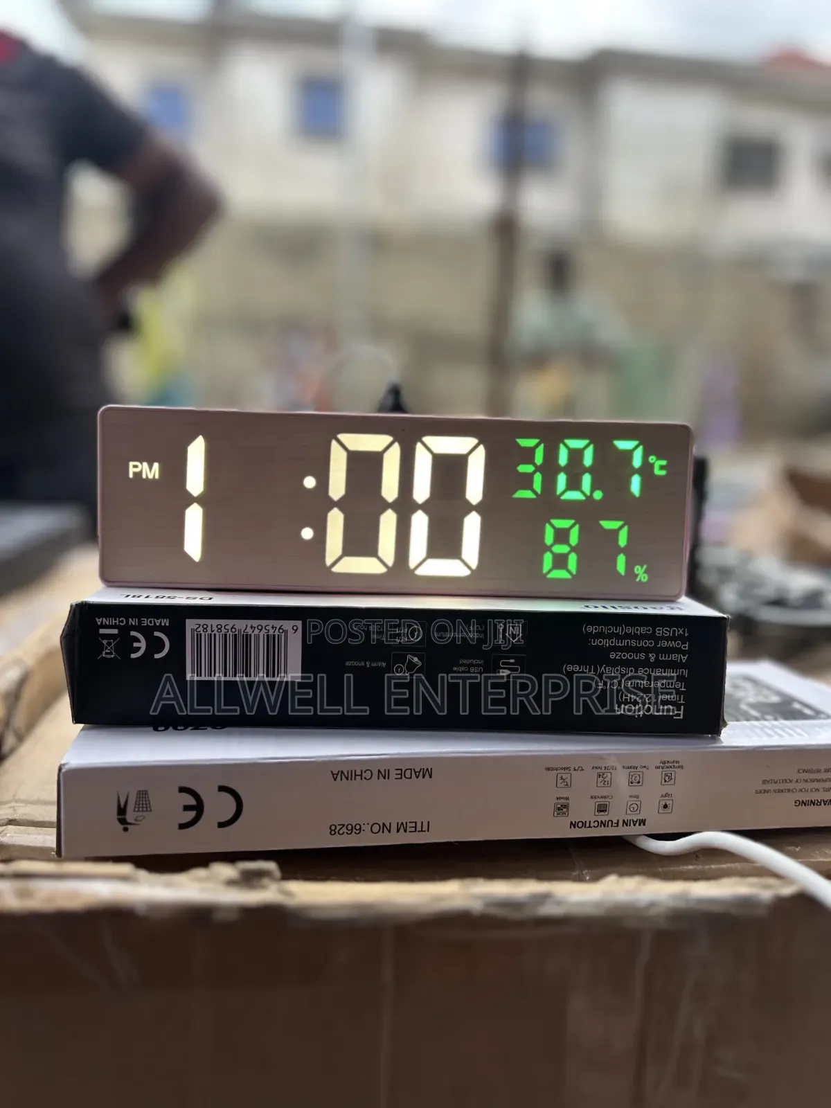 Mirror Led Desktop Clock With Alarm