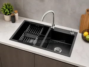 Modern Double Bowl Kitchen Sink and Mixer