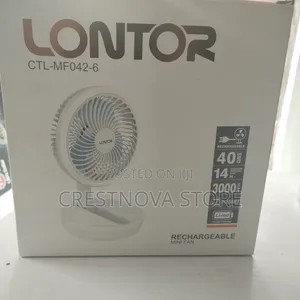 LONTOR Foldable Rechargeable Mini Table Fan With Ring Light Mf042-6