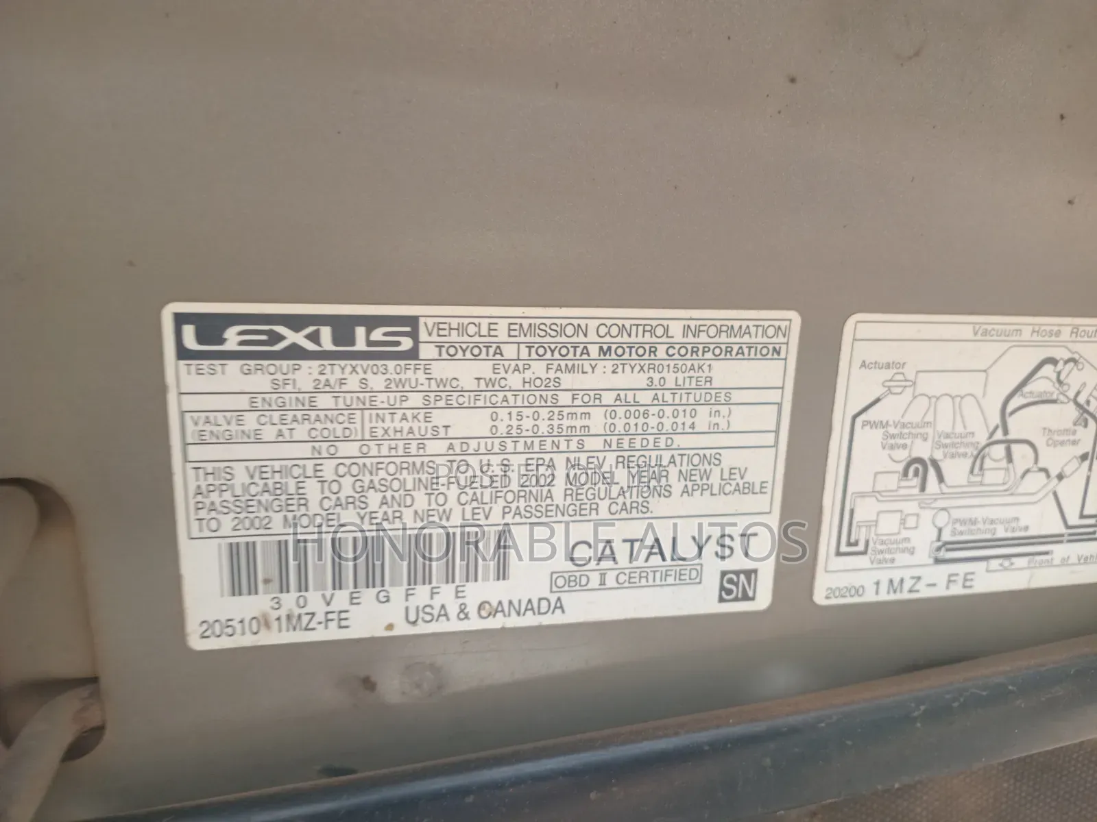 Lexus RX 2002 Gold