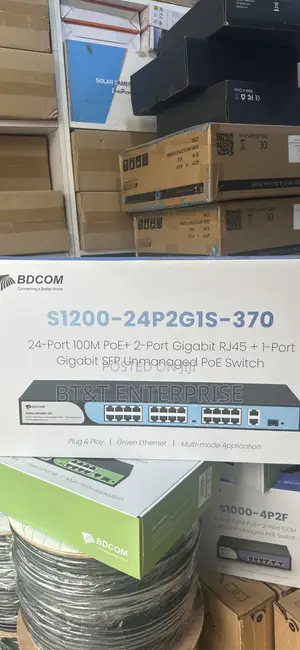 BDCOM 24 Poe 100m Poe + 2 Port Gigabit RJ45+ 1 Port Gigabit SFP