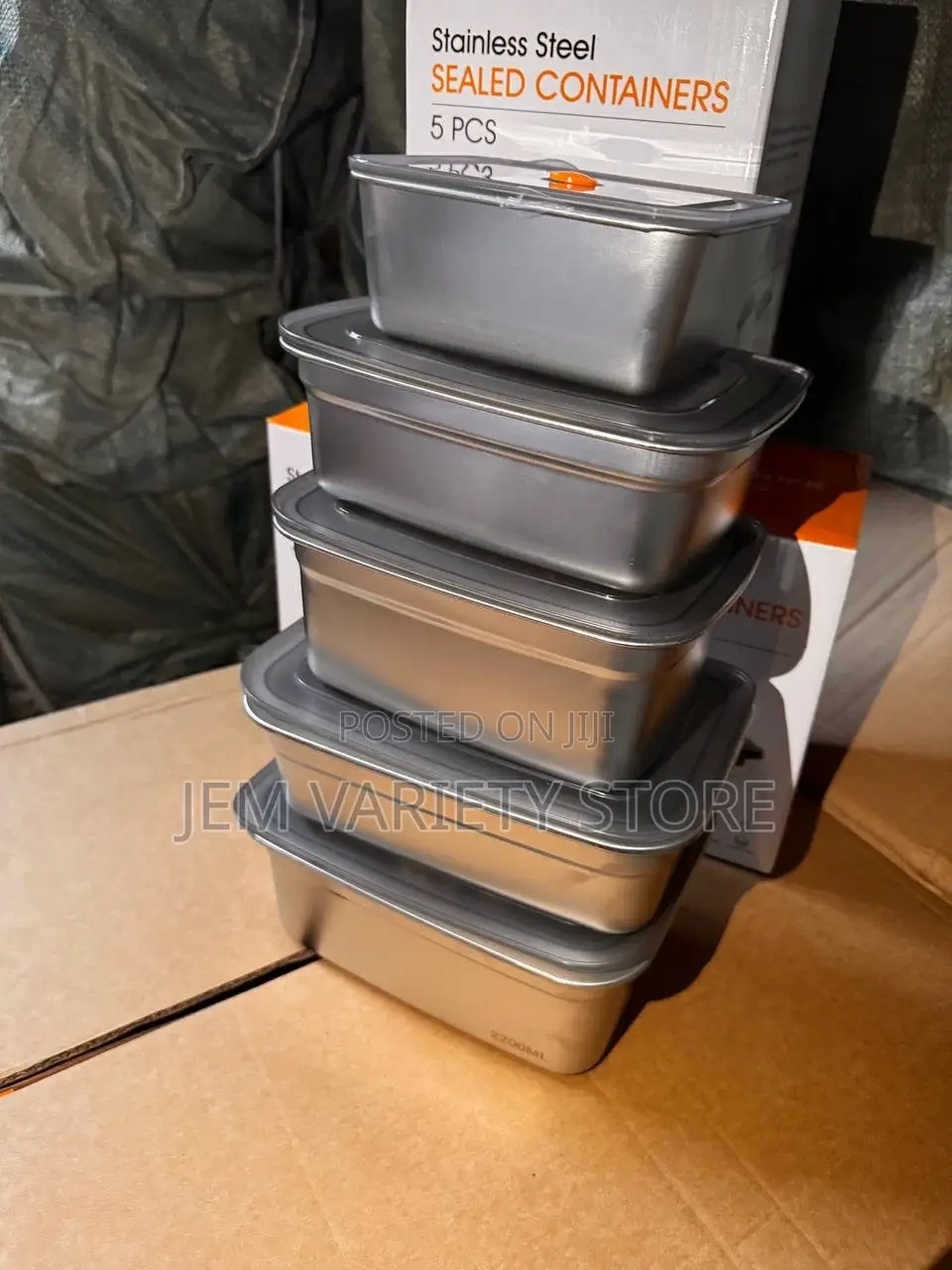 5in1 Stainless Steel Seal Container Set