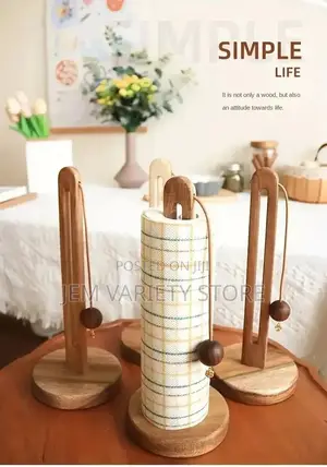 Wooden Kitchen Roll Holder