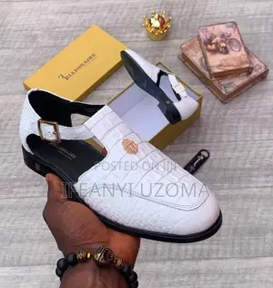 Leather White Color Sandals Shoe