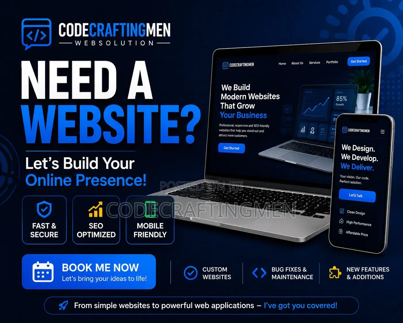 Professional Website Design Development | CodeCraftingMen