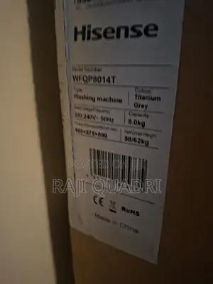 Hisense WFQP8014T 8kg Front Loading Washing Machine (Titanium Grey)