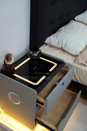 Smart Bedside Drawer/Table With Wireless Charger,Bluetooth Smartlock