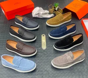 Original Hermes Noe Suede / Leather Loafers Shoes