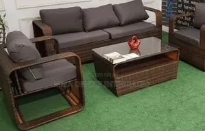 Modern Rattan Sofa Set – 5 Seater