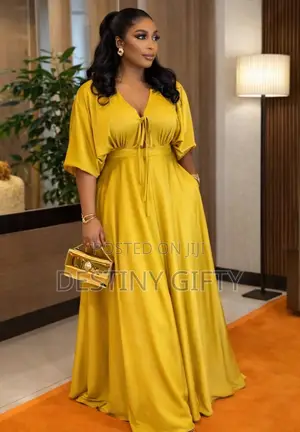 Elegant Yellow Maxi Dress for Women