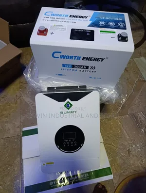 Cworth 200a 12v Lithium Battery 2.5kva 12v Sumry Hybrid Inverter