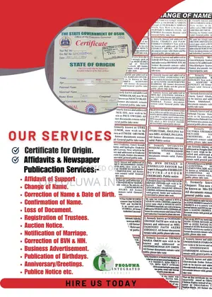 Affidavits | Newspaper Publications | Other Services