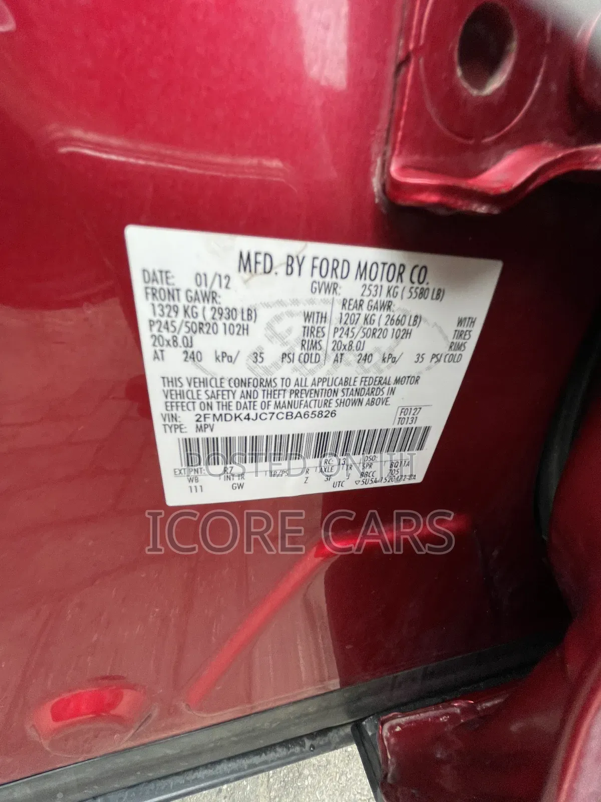 Ford Edge 2013 Red