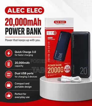 Alec Elec 20,000mAh Power Bank