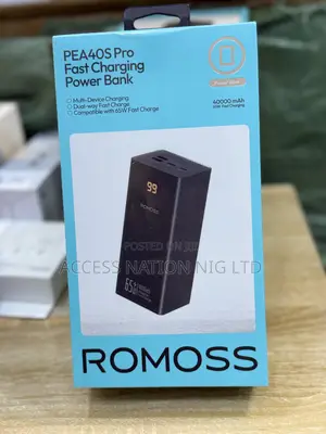 40,000mah 65W Original Romoss Powerbanks Fast Charge