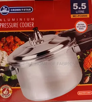 Crown Star 5.5L Aluminium Pressure Cooker – Fast Efficient Cooking