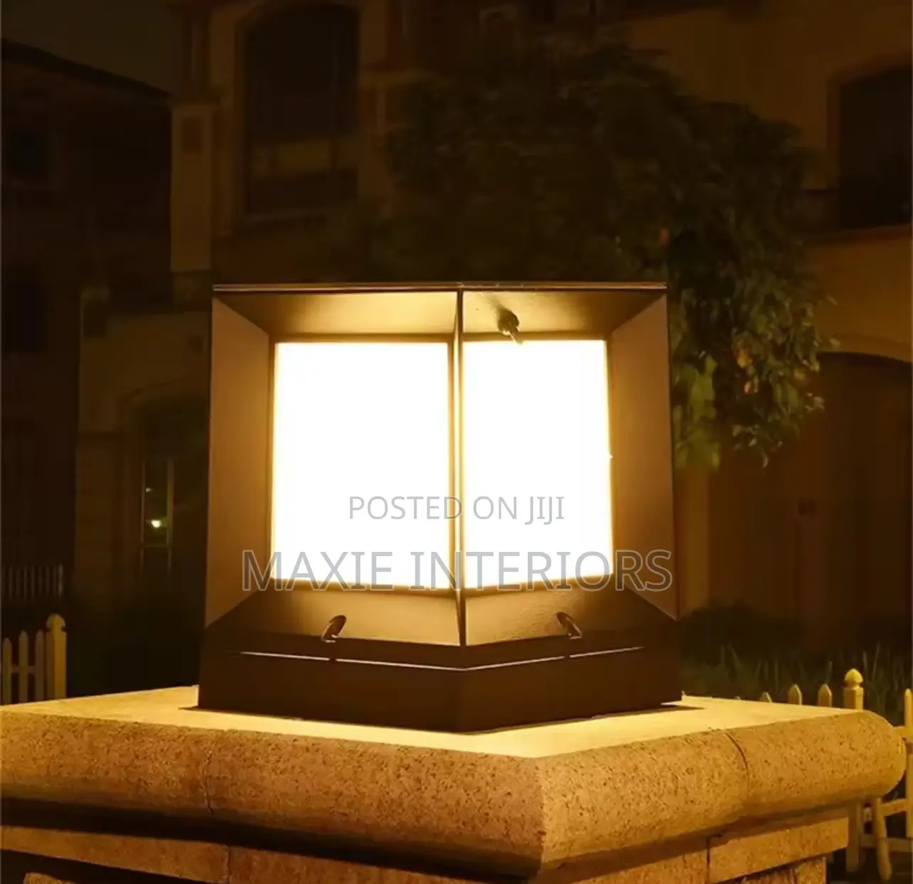 Modern Outdoor Cube Light LED Waterproof Pillar Lamp for Home Garden