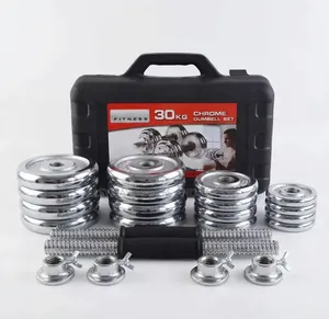 30kg Adjustable Chrome Dumbbell Set