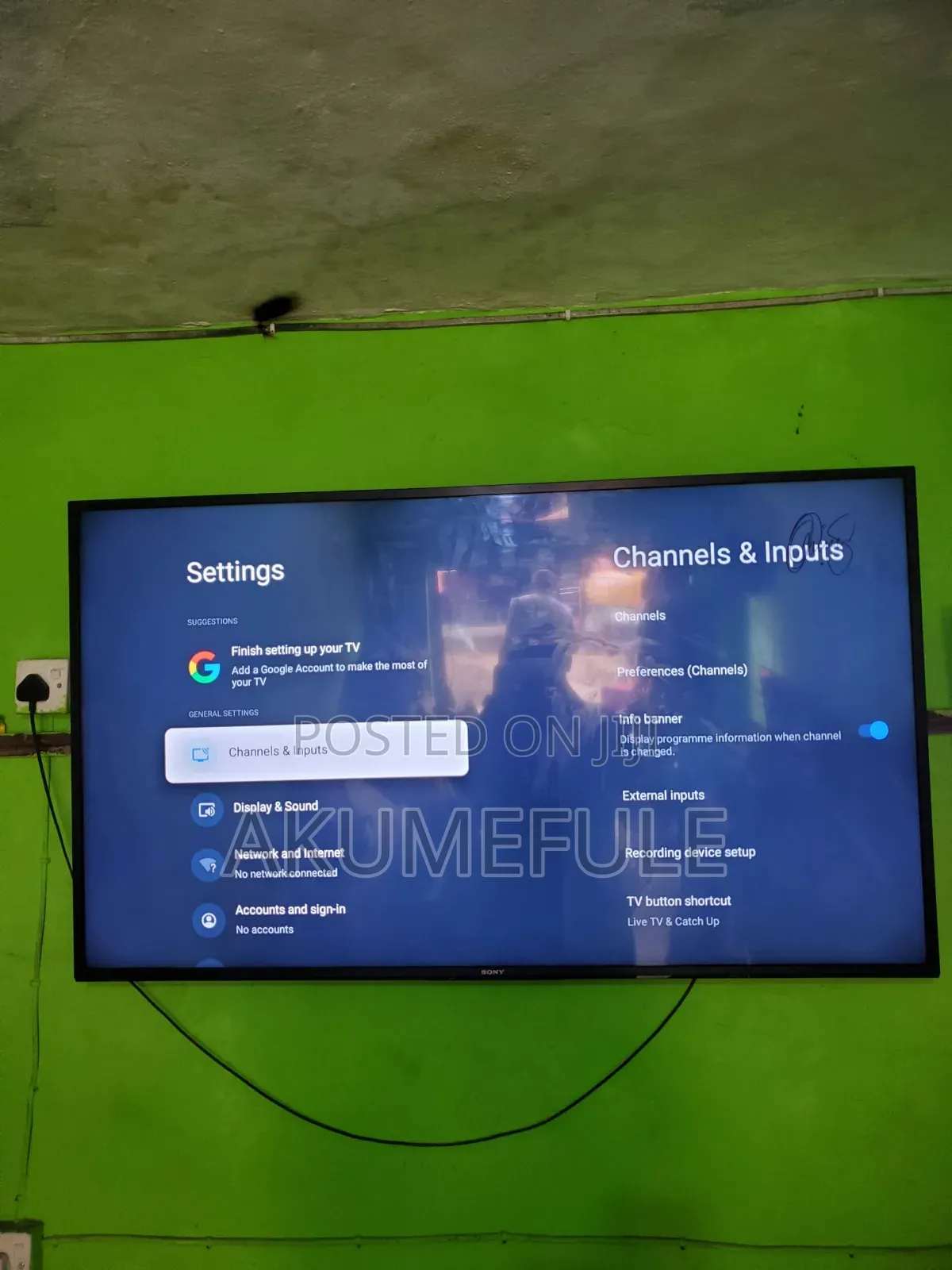 Sony Android TV 55 Inches Display