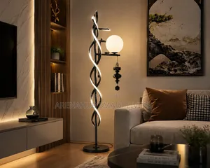 Nordic Style LED Spiral Floor Lamp Bedroom Decor Lights