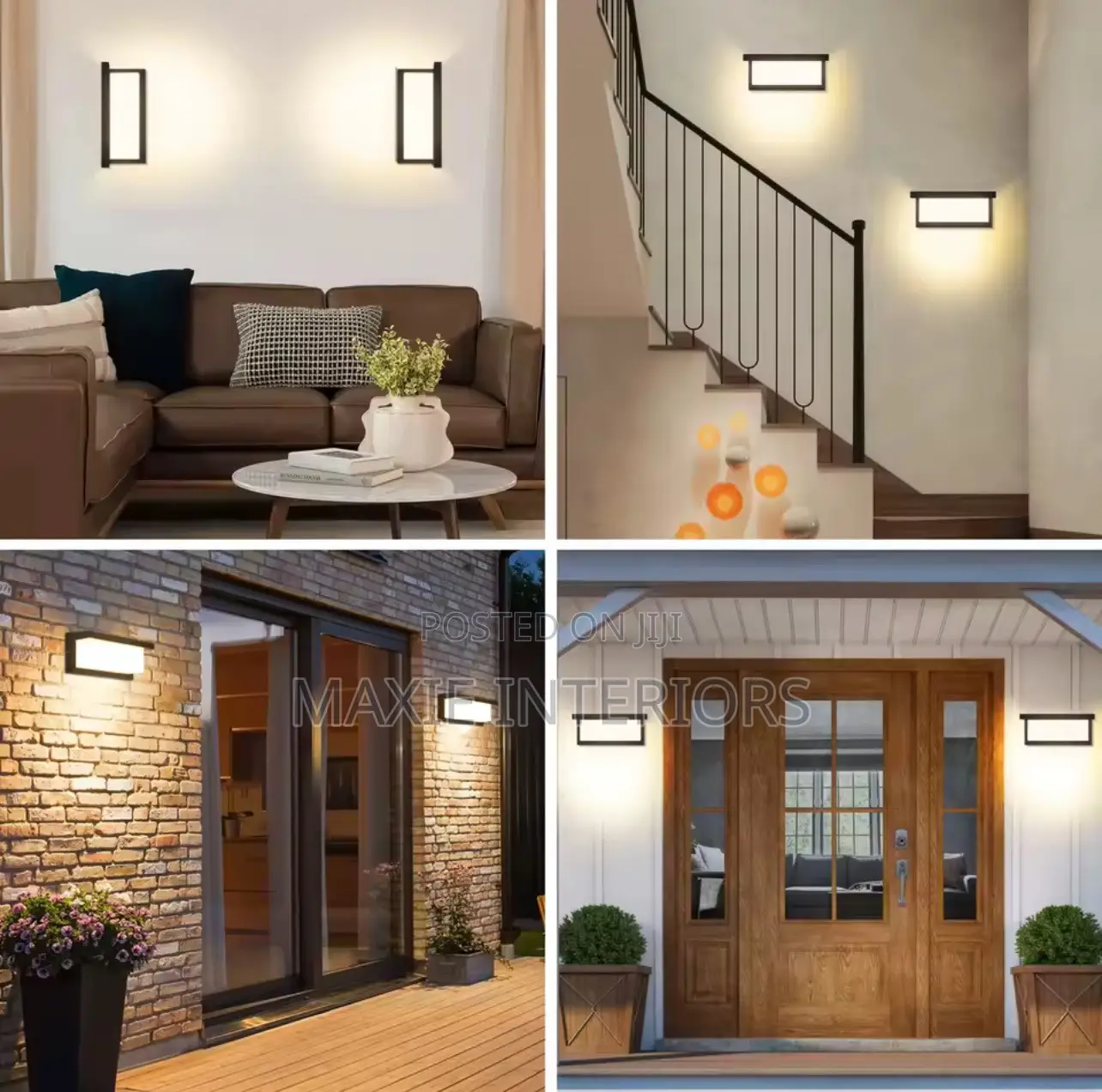 LED Vintage Rectangle Wall Lamp Indoor Outdoor Decorative Lighting