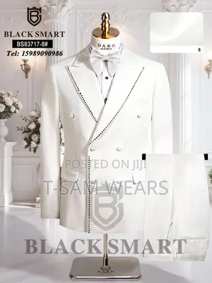 Black Smart Double Breasted Ceremonial Suit