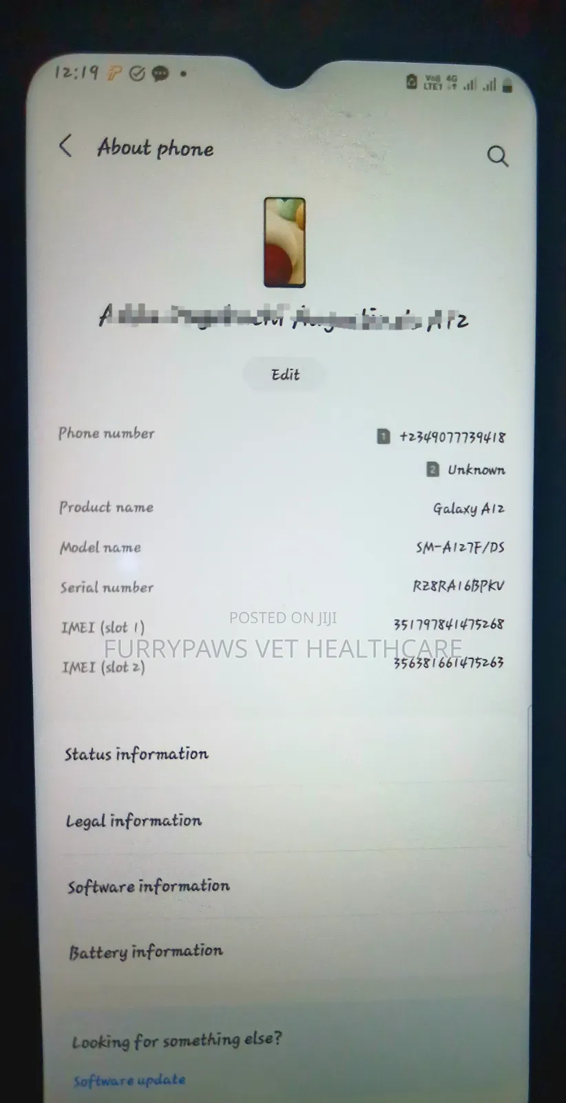 Samsung Galaxy A12 128 GB Blue