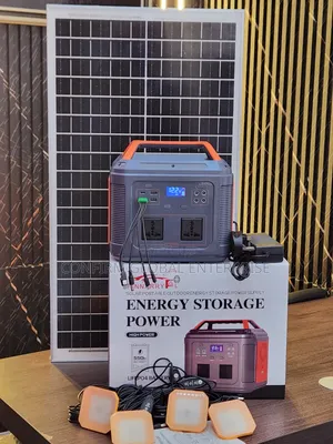 350W Home Outdoor Solar Generator – 50W Panel + 4 Bulbs
