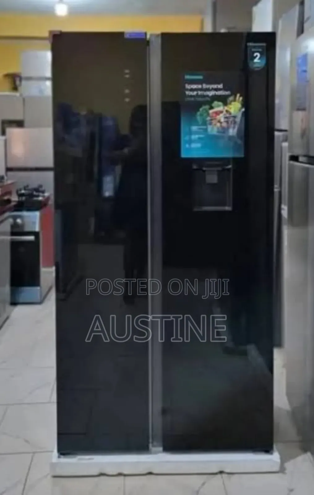 Brand New Hisense Side-Side 514l Refrigerator>dispenser>black Mirror>