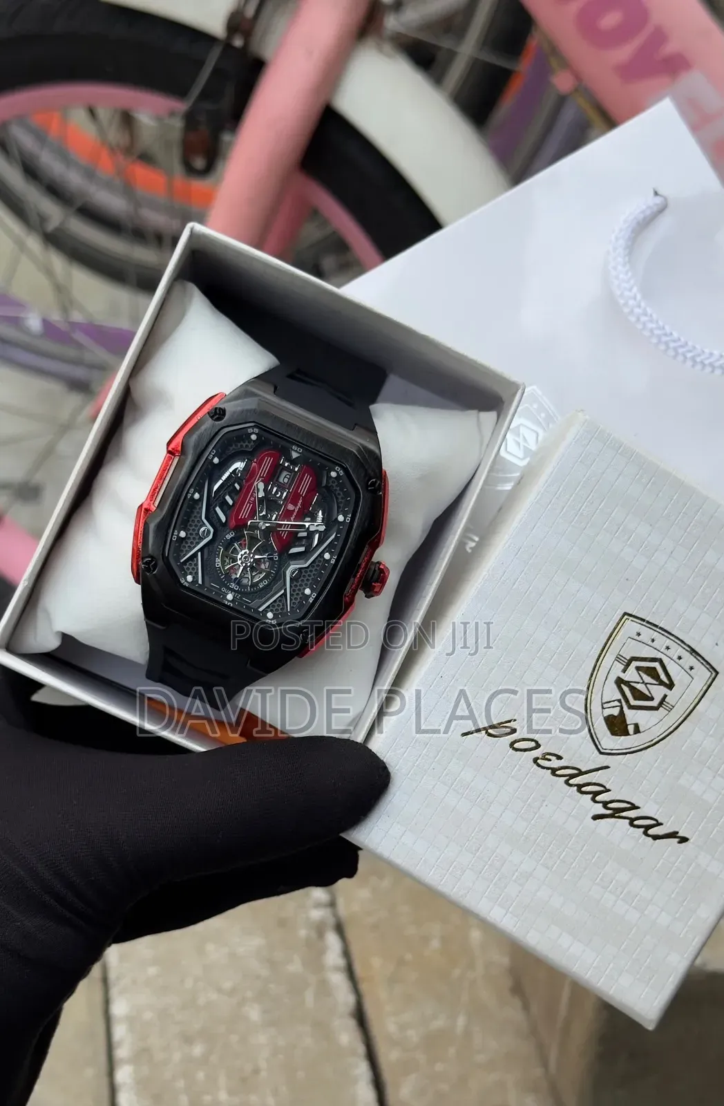 Poedagar Pd818 Tourbillon Automatic Engine Wristwatch