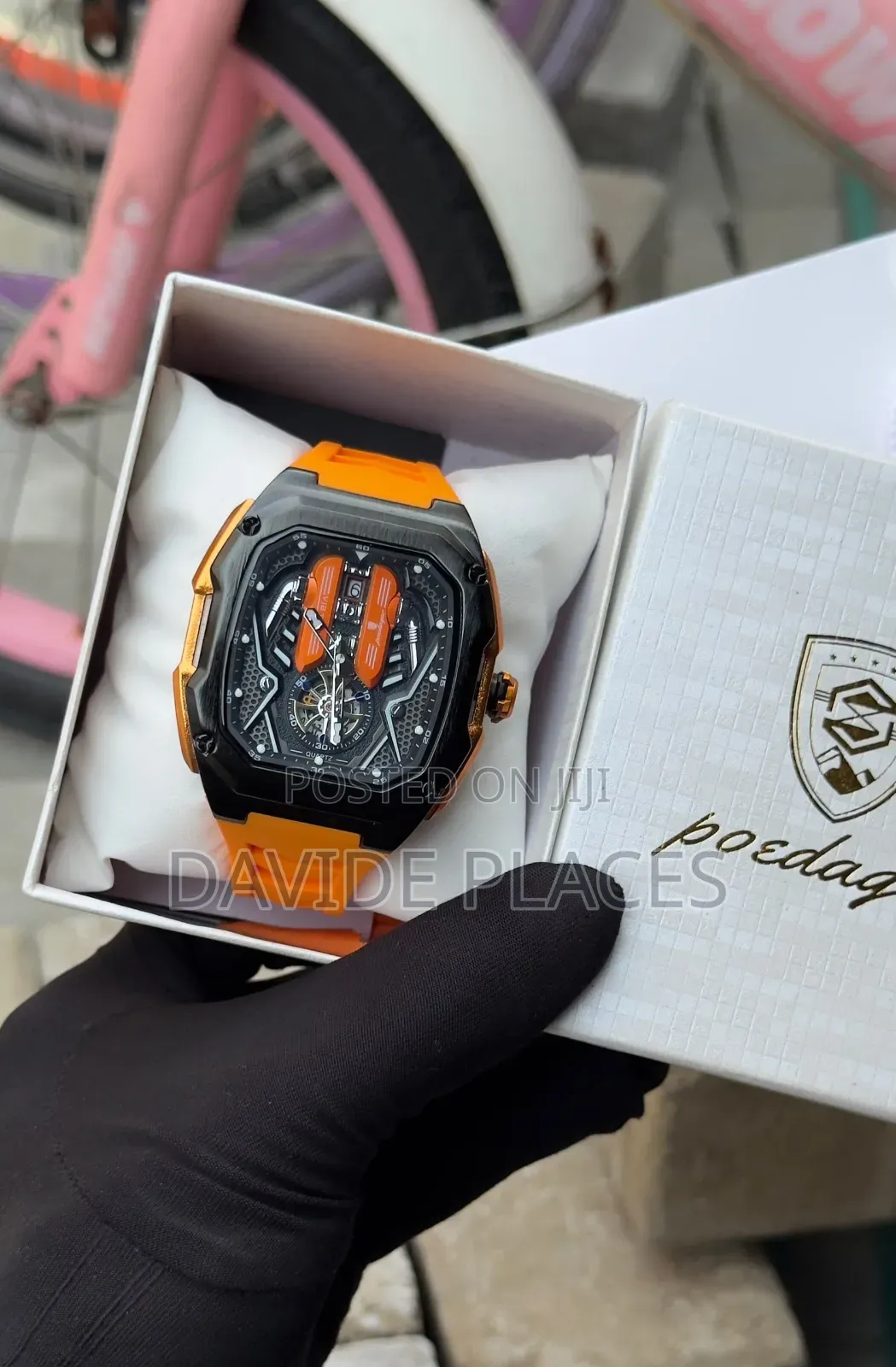 Poedagar Pd818 Tourbillon Automatic Engine Wristwatch