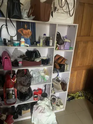 Wooden Shoe N Bag Rack