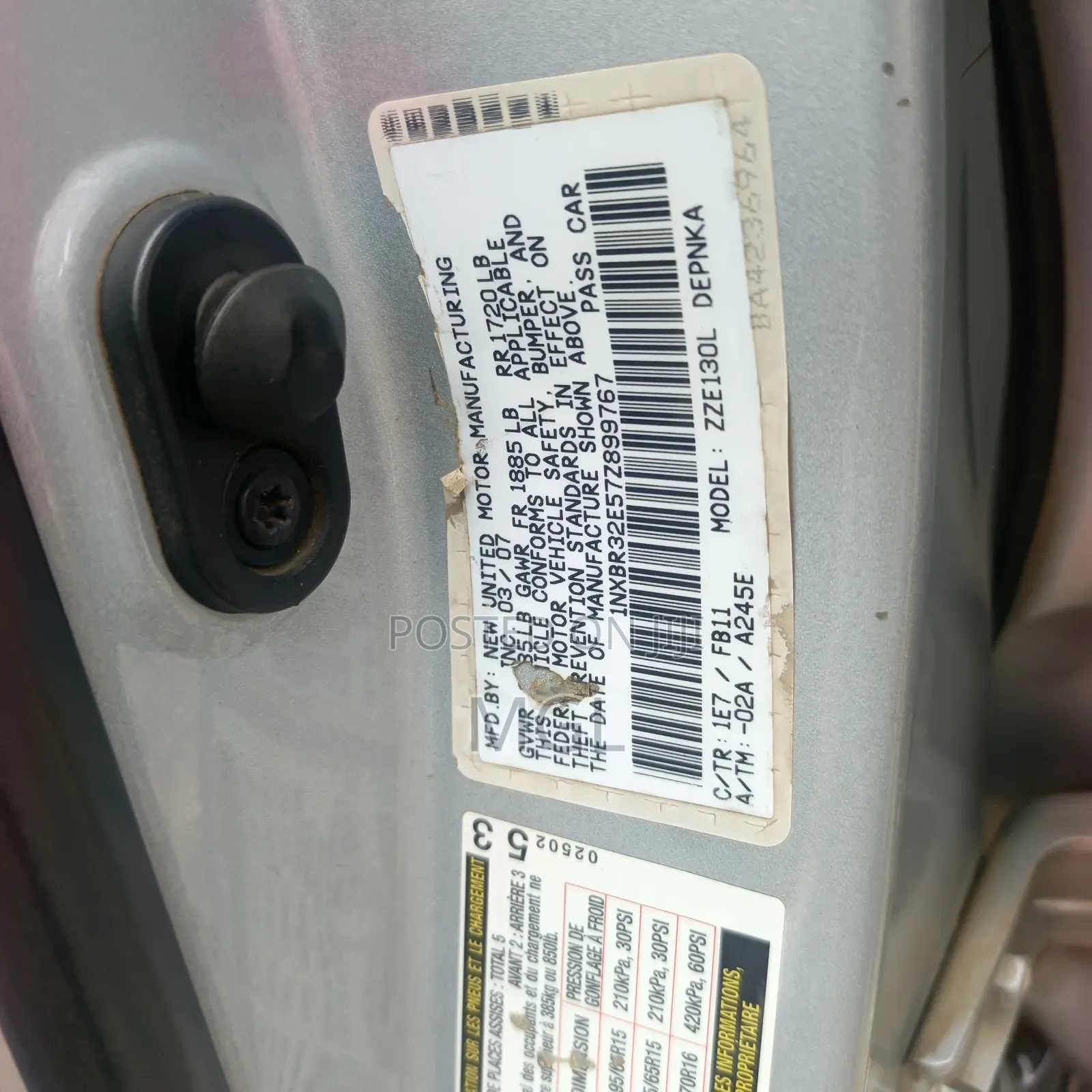 Toyota Corolla 2007 Silver