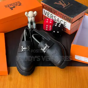 Hermes Men’s Quality Leather Shoe for Seniors