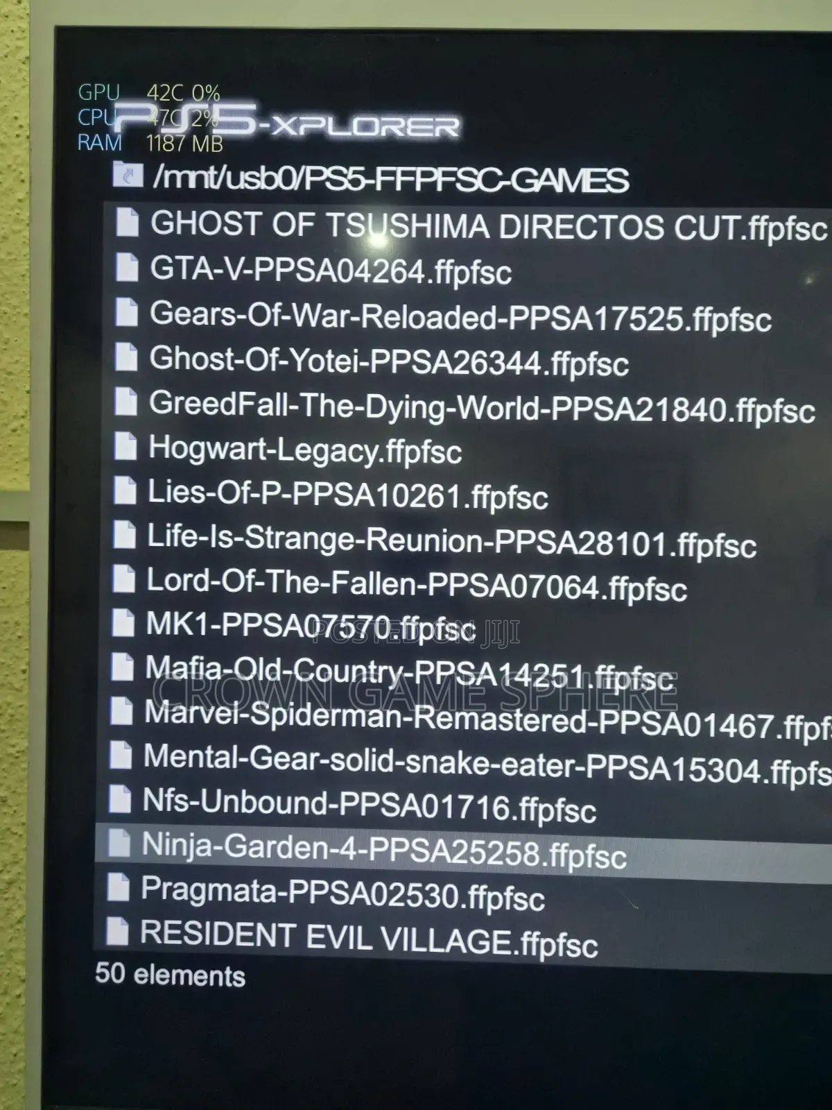 PS5 Game List for Jailbroken PS5 Installation