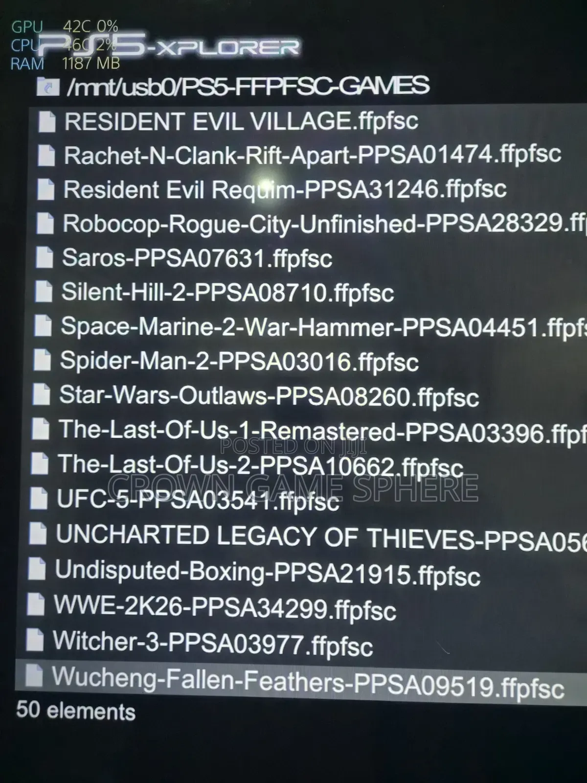 PS5 Game List for Jailbroken PS5 Installation