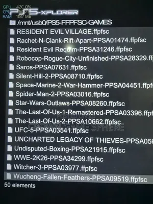 PS5 Game List for Jailbroken PS5 Installation