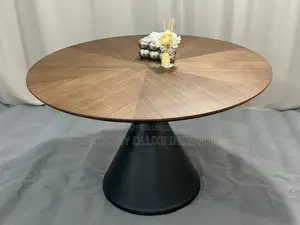 Modern Round Solid Wood 4-Seater Dining Set