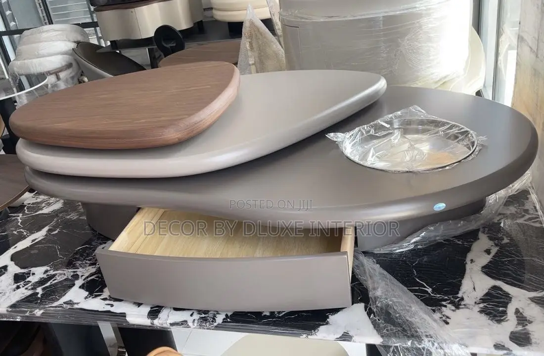 Modern Minimalist Multi Layer Swivel Coffee Table