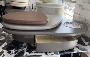 Modern Minimalist Multi Layer Swivel Coffee Table