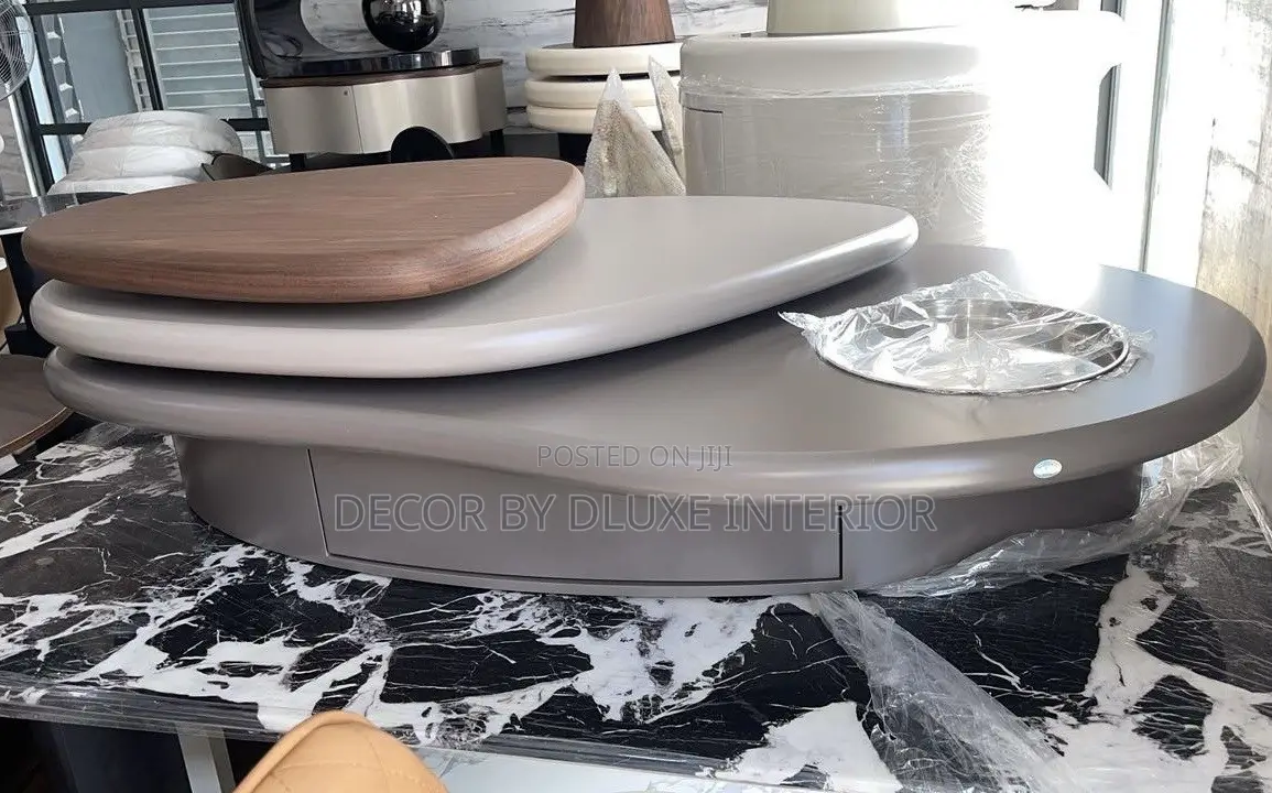 Modern Minimalist Multi Layer Swivel Coffee Table
