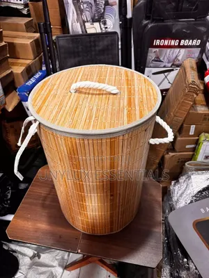 Round Bamboo Laundry Bag