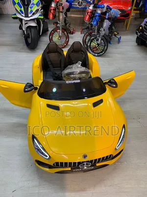 Yellow Mercedes-Benz Electric Children Car for Kids Age 1-7 With Remot