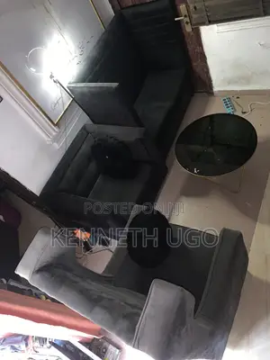 A Month Used Complete Set of Palor Sofa Chairs Wit Glass Center Table